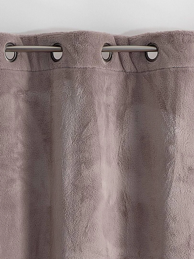 Rideau d'ameublement en imitation fourrure Taupe