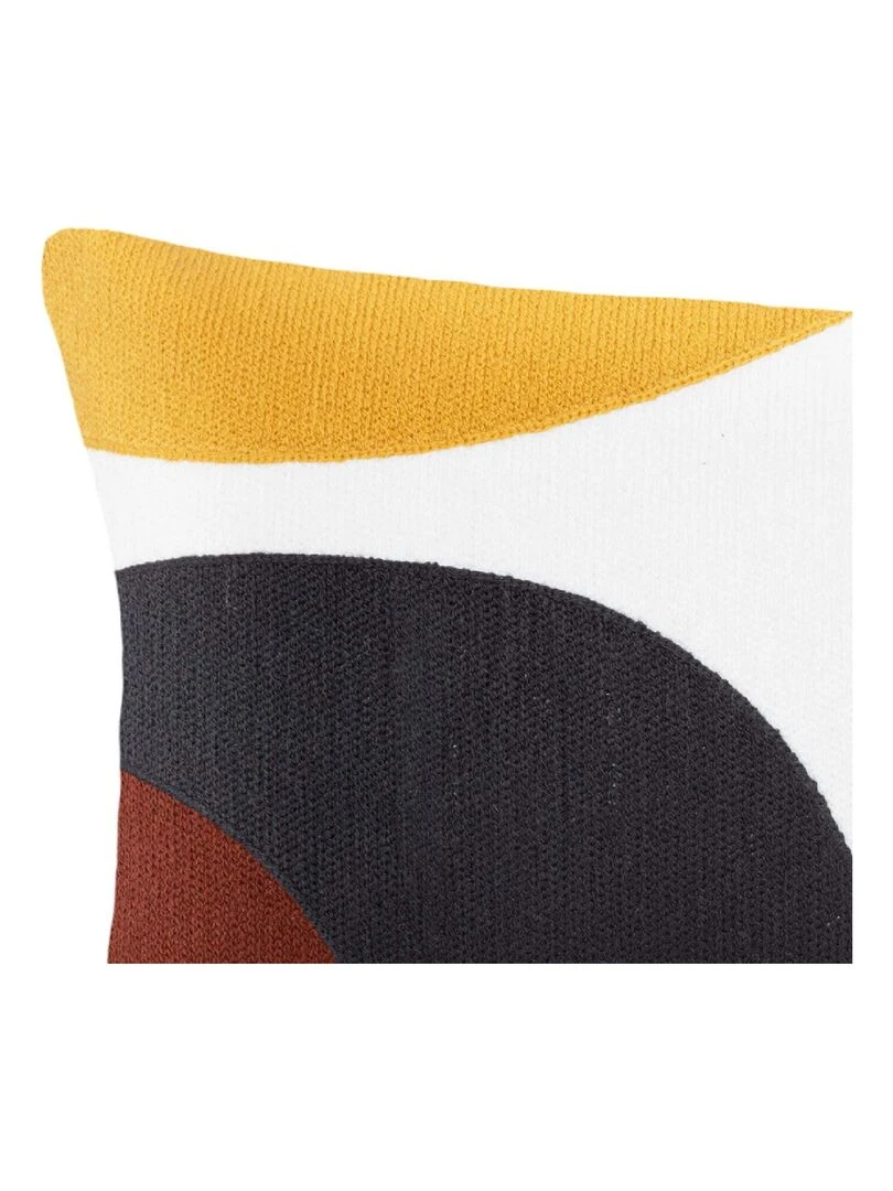 Coussin aux motifs géométriques Blanc