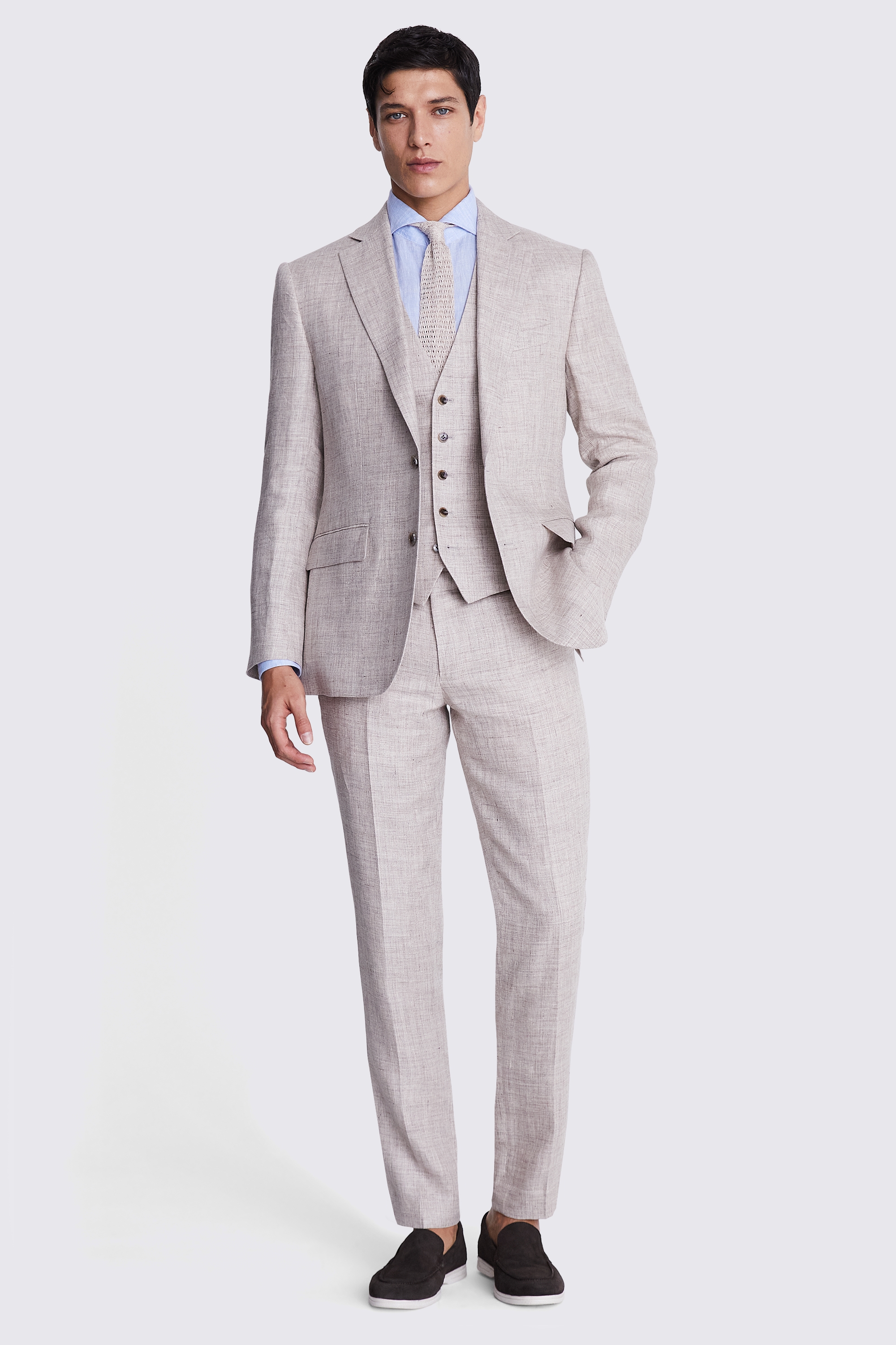 Tailored Fit White Matte Linen Jacket   Buy Online at Moss