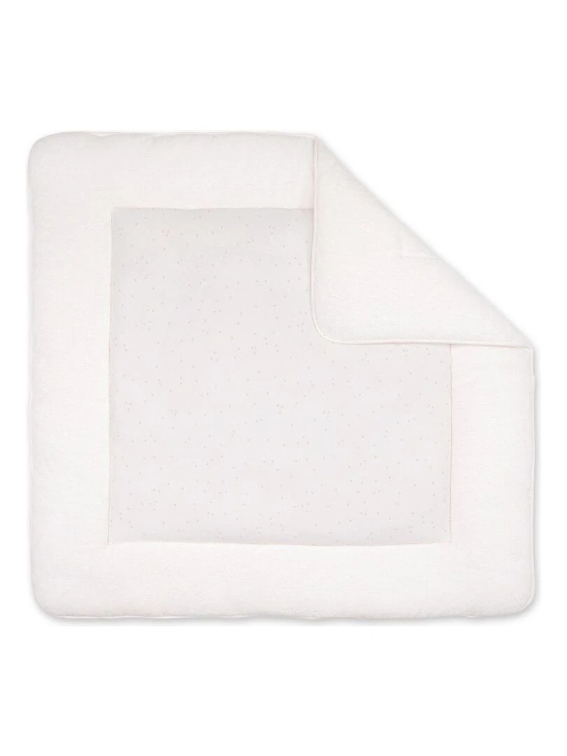 Bemini Tapis de parc et jeu Pady jersey et bambou Blanc cassé