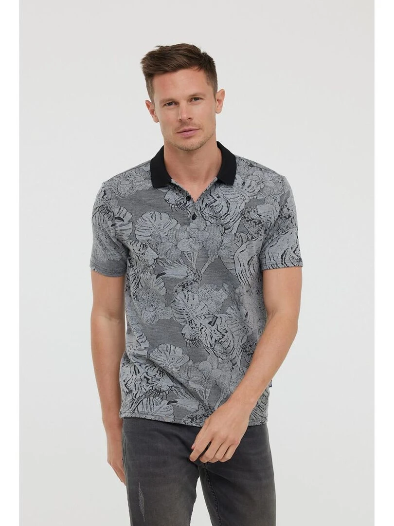 Lee Cooper Polo manches courtes polyester regular BASTO MC Gris