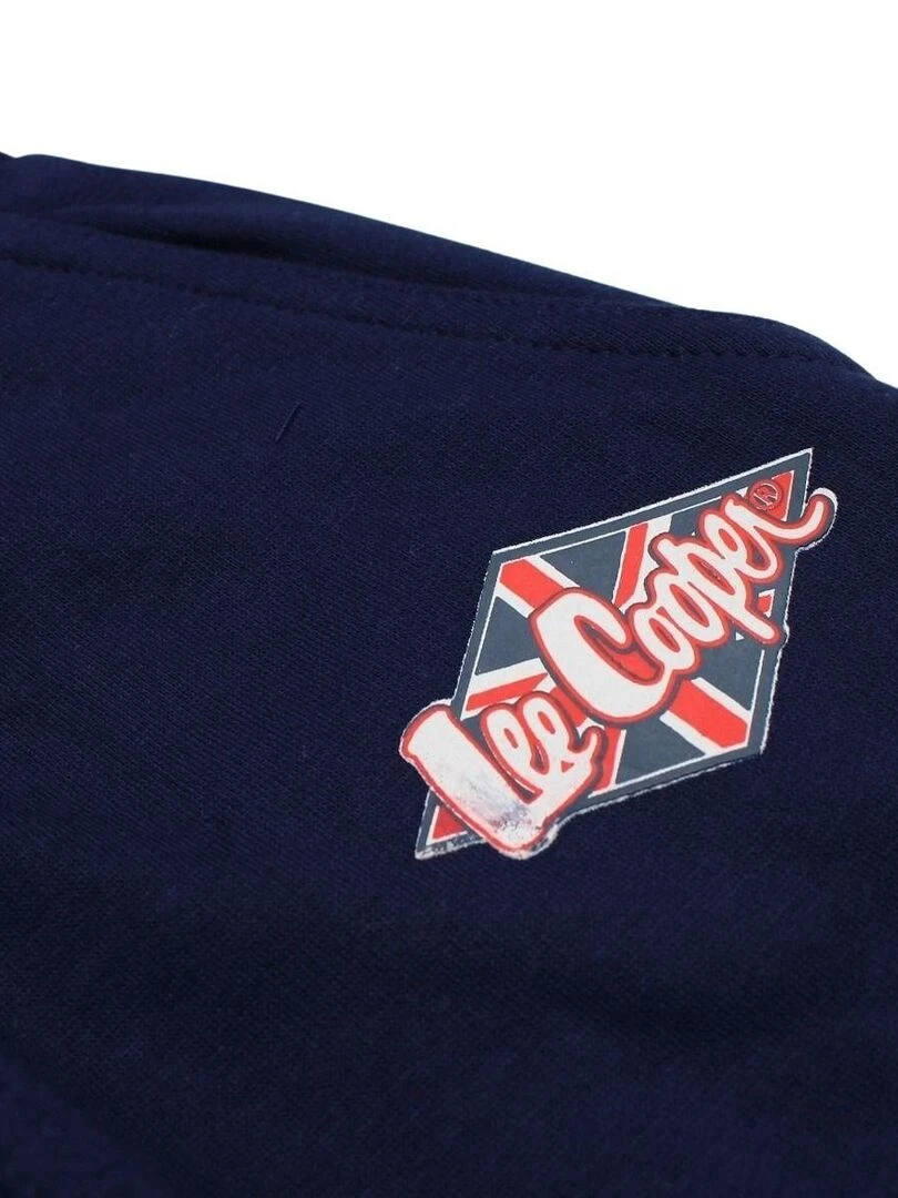 Lee Cooper   Pantalon garçon imprimé logo en coton   Bleu marine