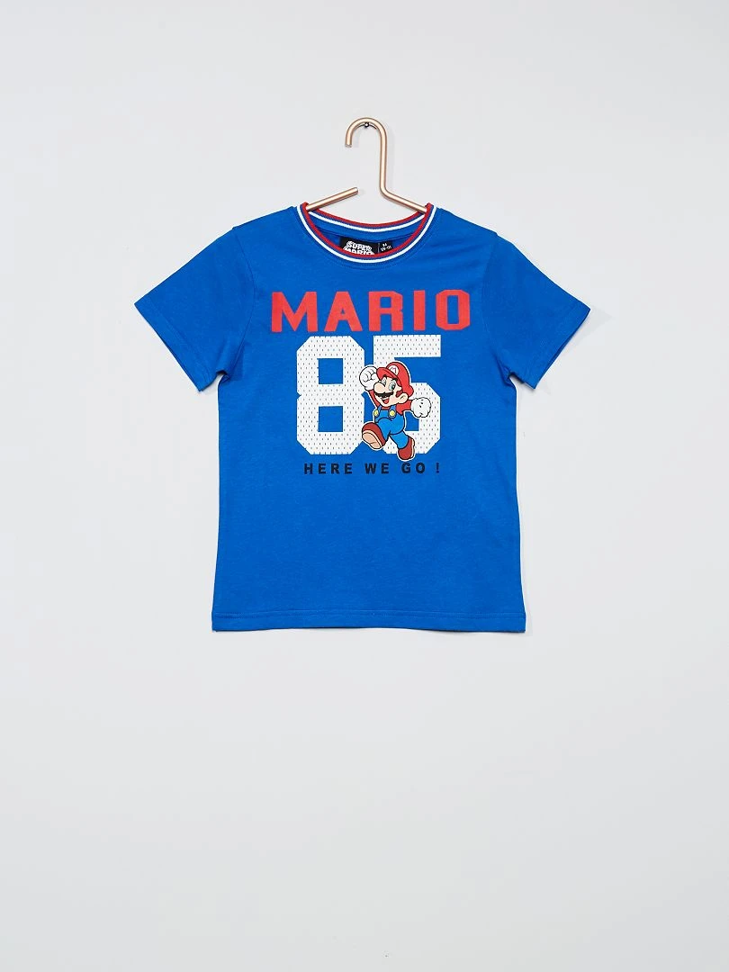 T shirt imprimé 'Super Mario' bleu