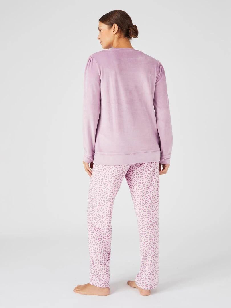 Pyjama velours Thermolactyl   Damart   Violet