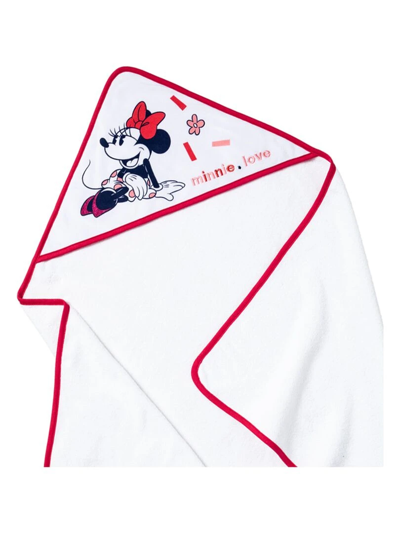 Cape de bain 80x80 cm Minnie Confettis   Rose