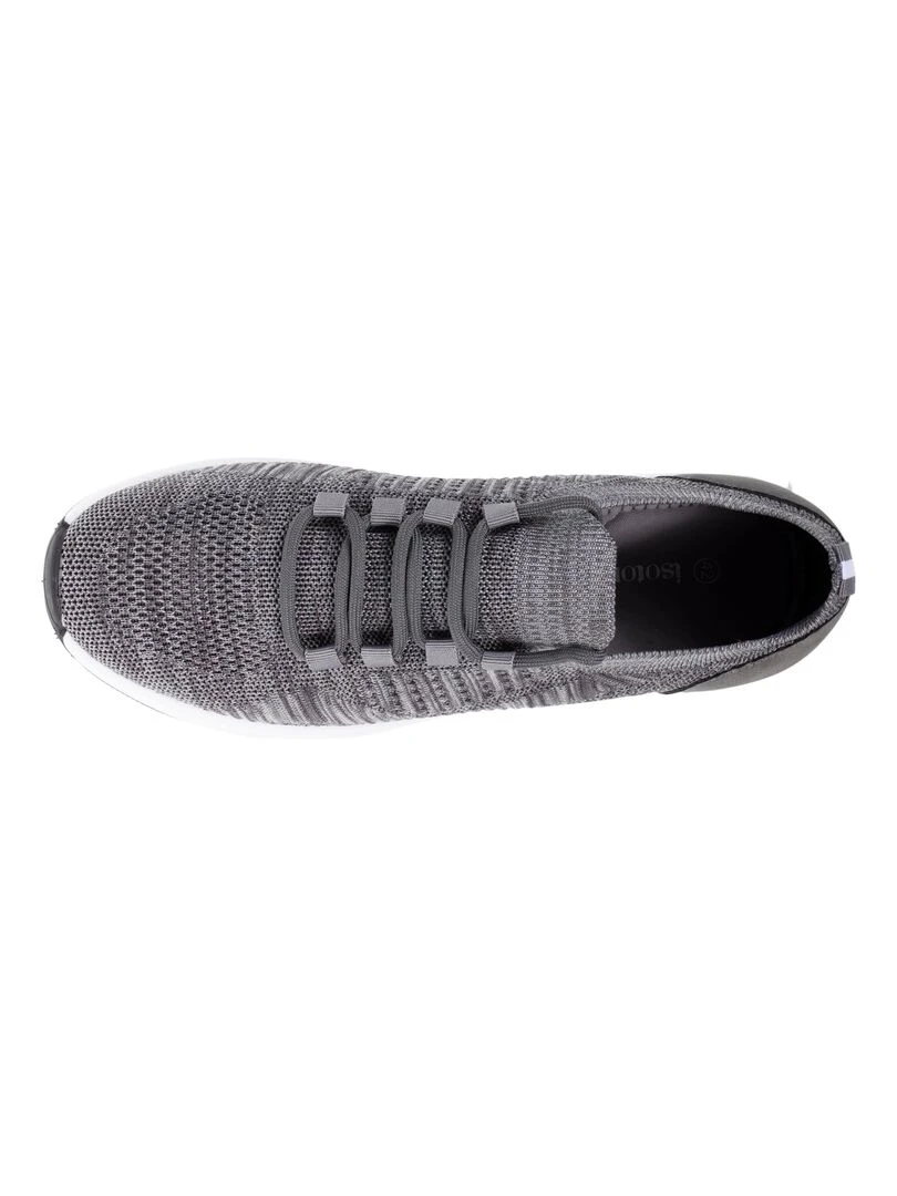 Baskets Confort Homme slip on à lacets Gris Gris