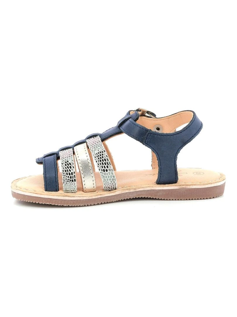 Sandales Cuir Drolote   Bleu marine