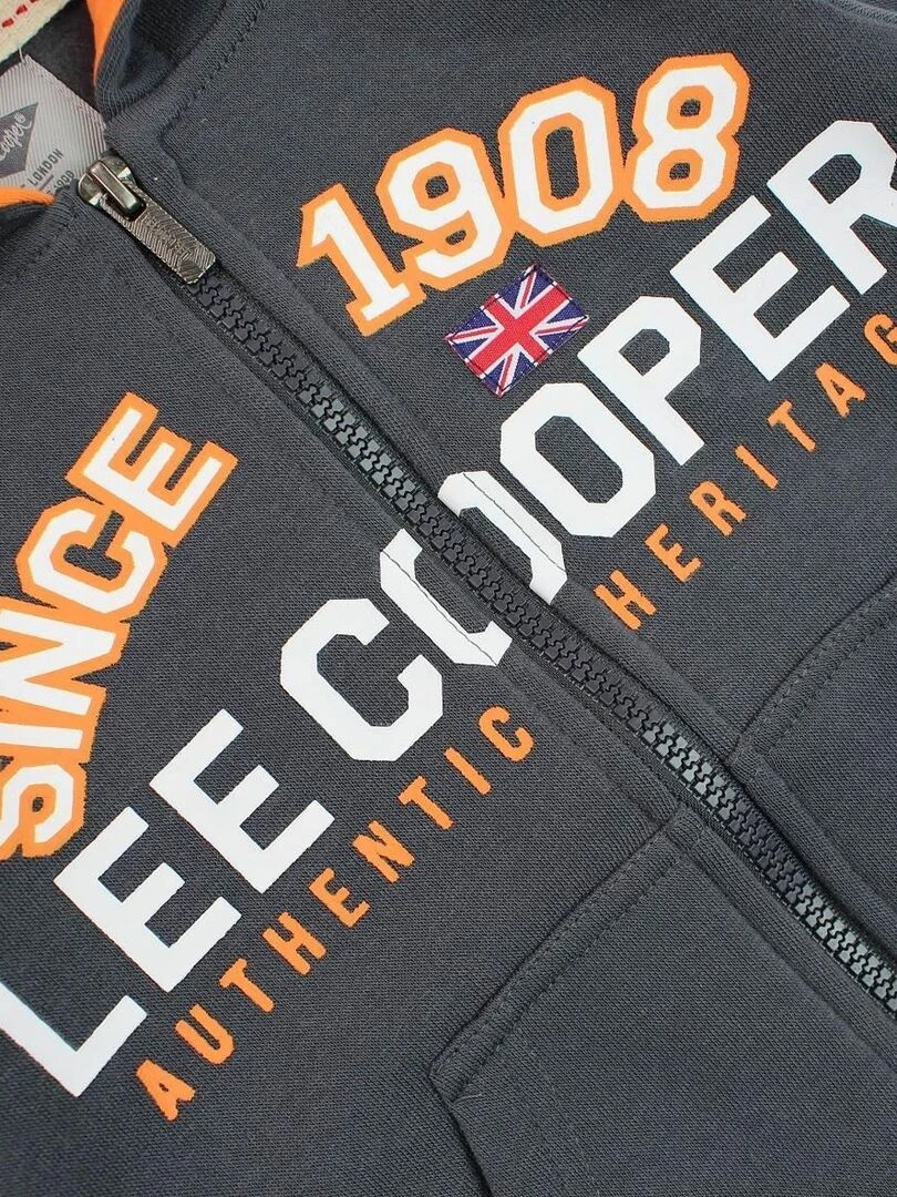 Lee Cooper   Veste garçon imprimé logo   Gris