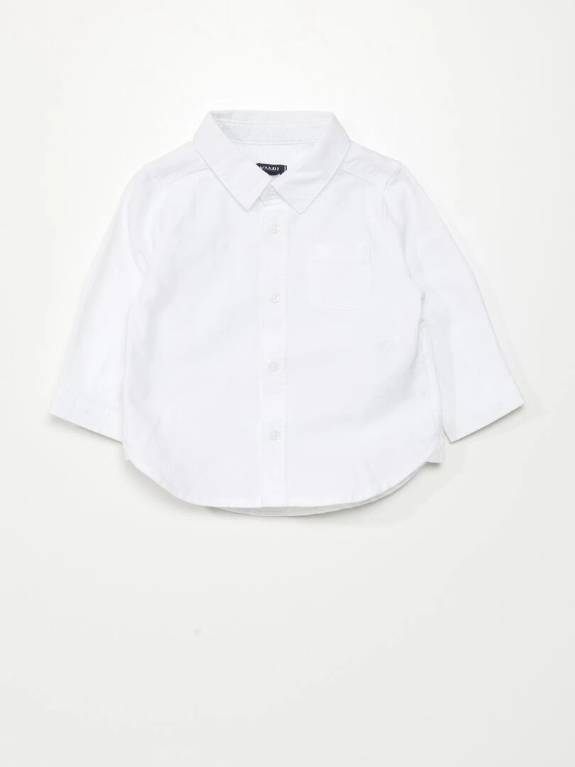 Ensemble pantalon + chemise Blanc/marine