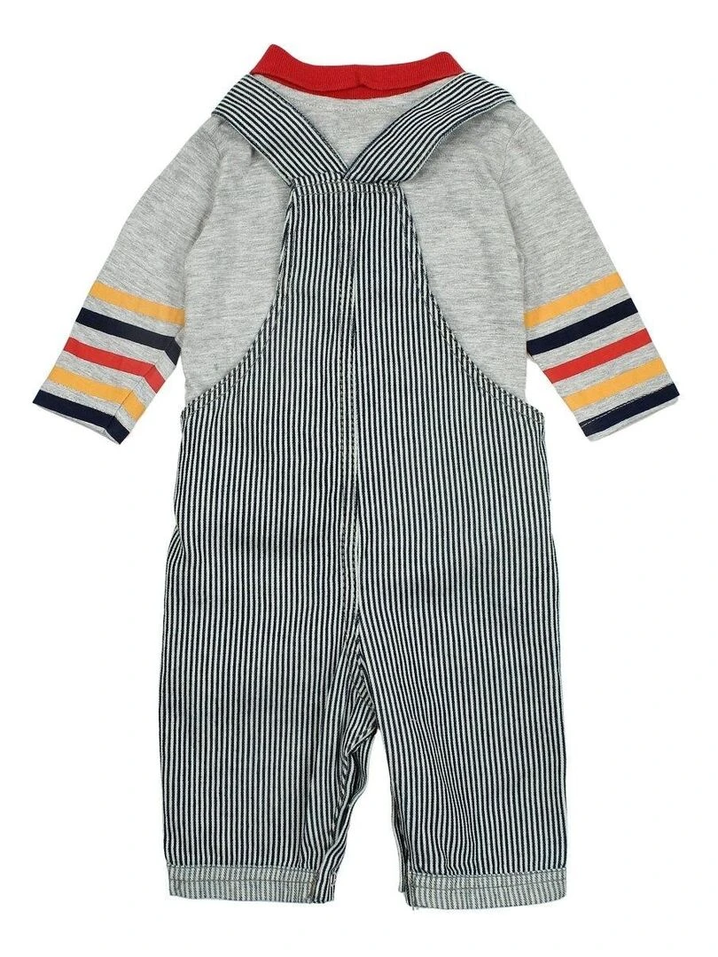 Lee Cooper Ensemble T shirt salopette bébé garçon Imprimé Lee Cooper Gris