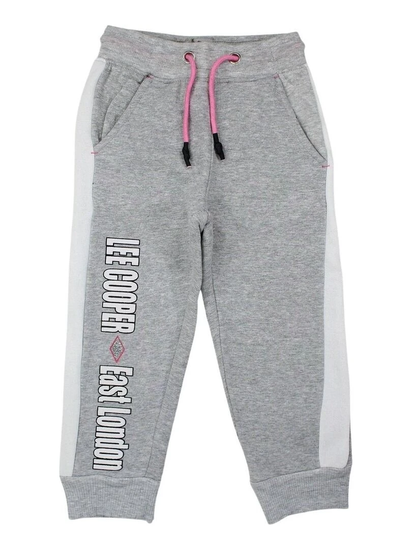 Lee Cooper   Ensemble ​​Sweat pantalon fille Imprimé Logo   Gris