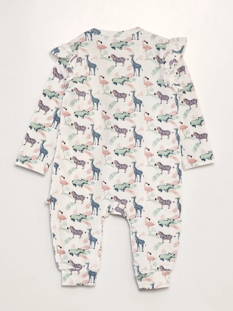 Combinaison de pyjama safari   Blanc