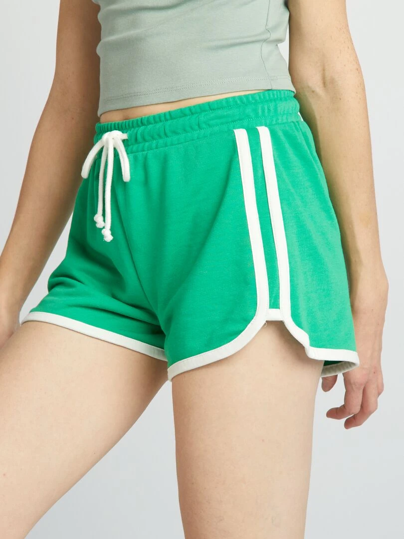 Short américain en molleton   Vert