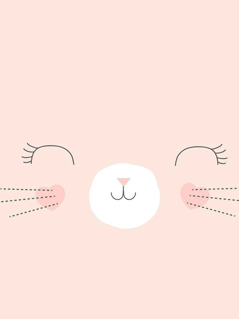 Housse de couette enfant 140x200 Chat + taie 100% coton bio 57 fils Rose