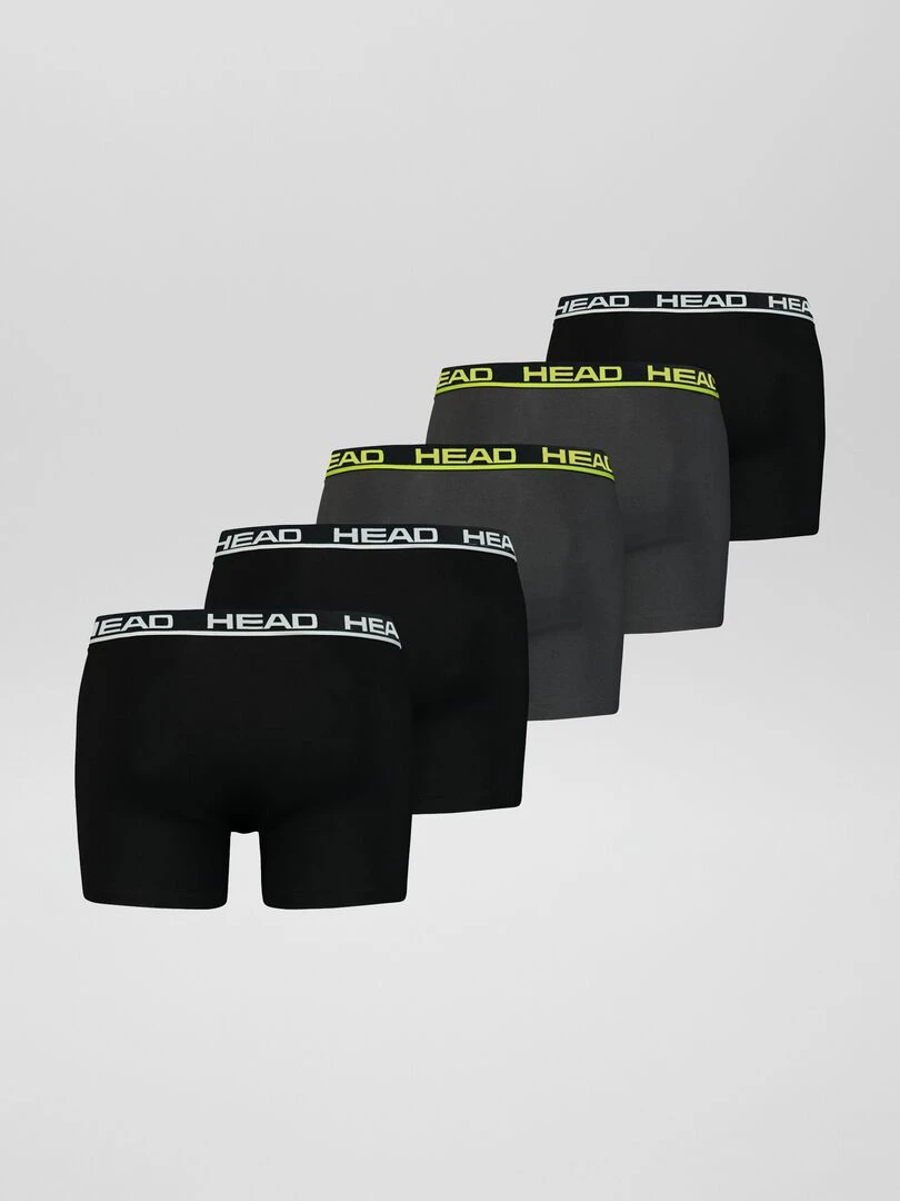 Lot de 5 boxers 'Puma' Noir/gris