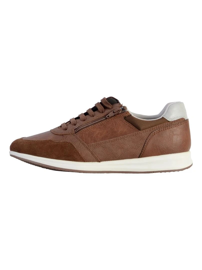 Basket Cuir Geox U Avery A Wrinkl Marron