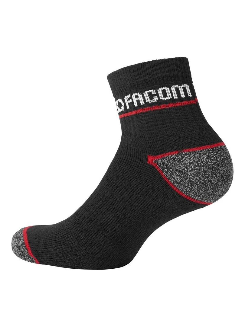 Lot de 6 Paires de Chaussettes Quarter de travail homme Red Facom   Noir