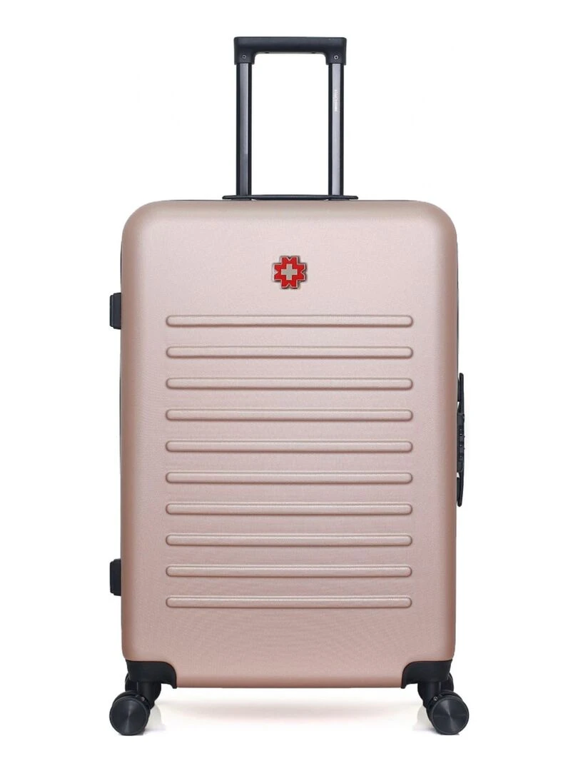 SWISS KOPPER VALISE GRAND FORMAT ABS WIL 4 ROUES 75 CM Rose