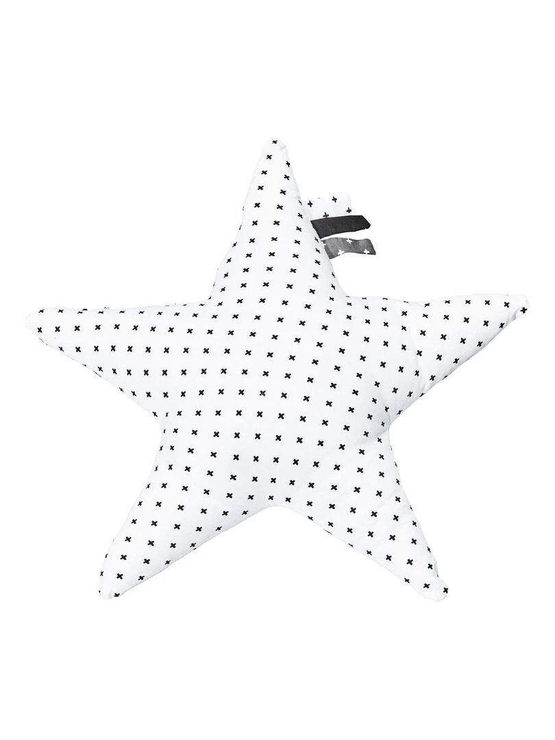Coussin étoile 30x8cm en coton blanc SAUTHON Blanc