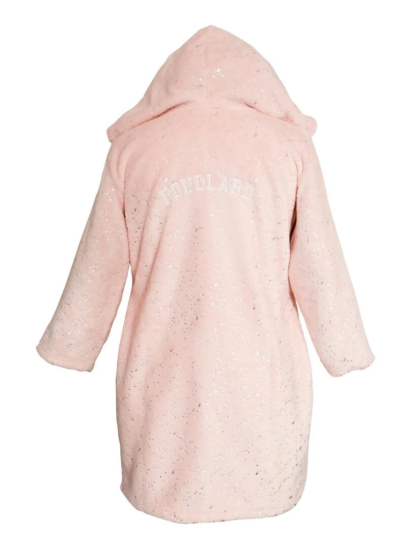 Robe de chambre brodée à capuche HARRY POTTER HEDWIGE Rose clair