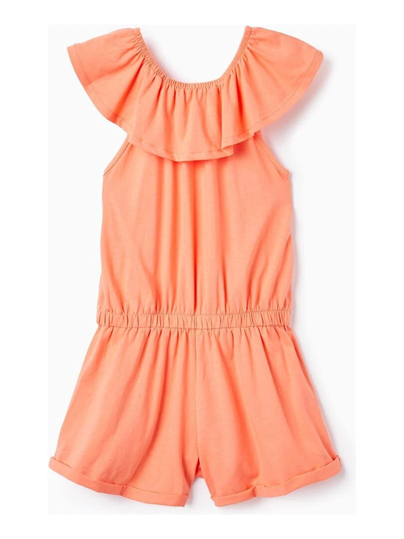 Combi short en Coton pour Fille manches longues EXPLORING AUSTRALIA Rose