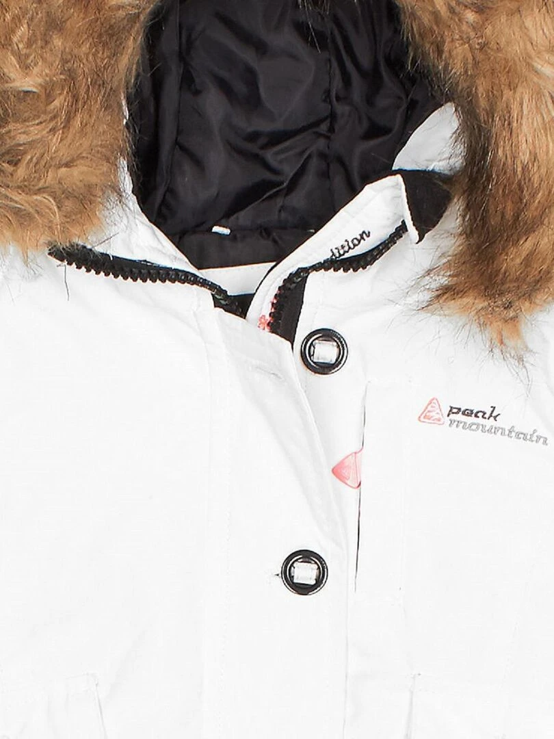 Parka de ski fille FALAVA   PEAK MOUNTAIN   Blanc