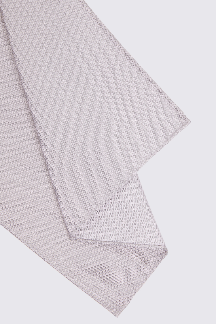 Silver Silk Semi-Plain Pocket Square Buy Online at Moss