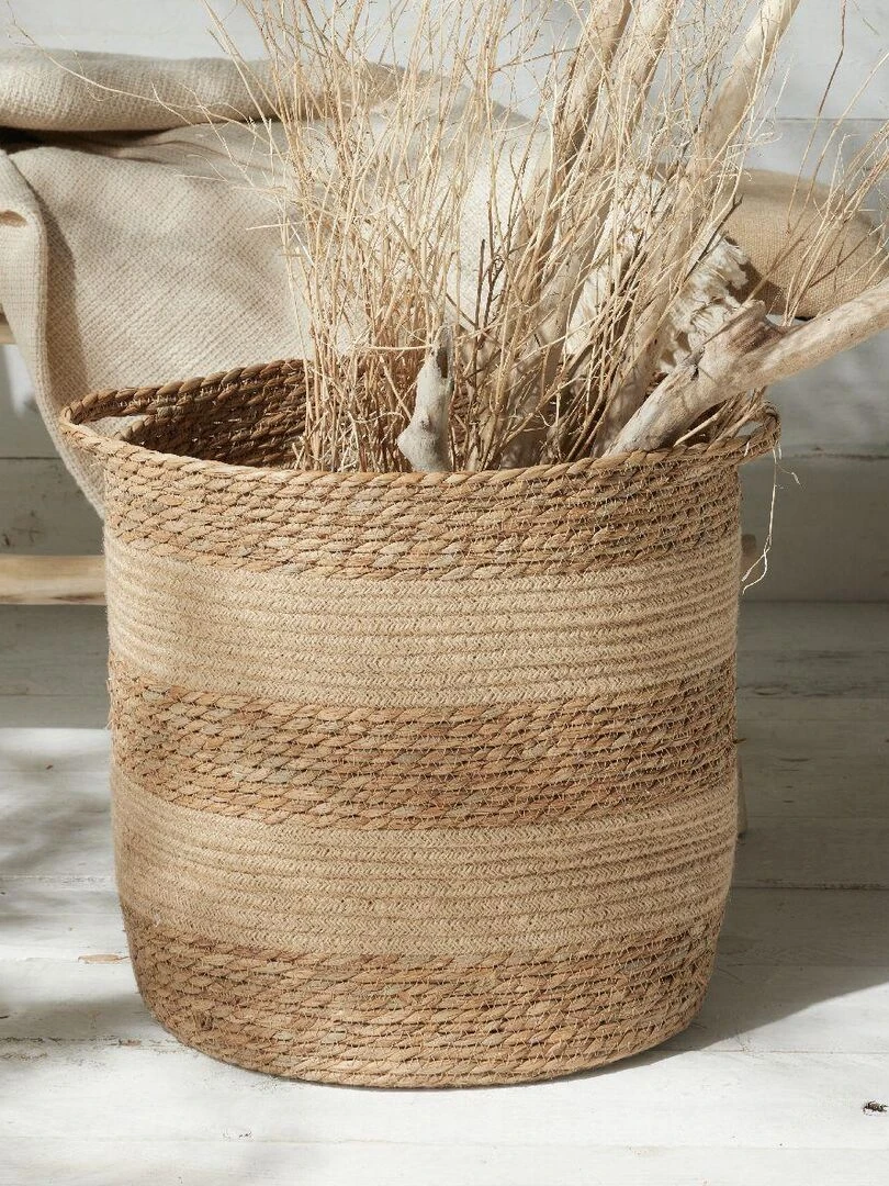 Panier de rangement rond FRENCH PORT   Beige