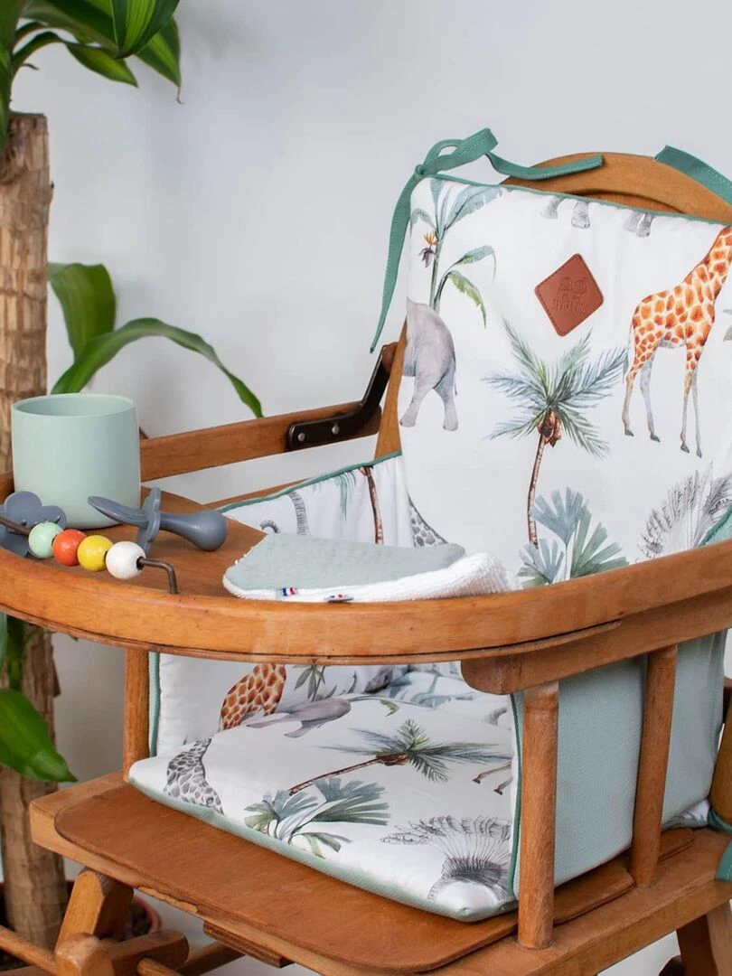 Coussin de chaise haute bébé Safari Multicolore