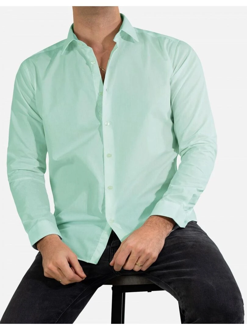 Chemise Slim fit Kebello   Vert