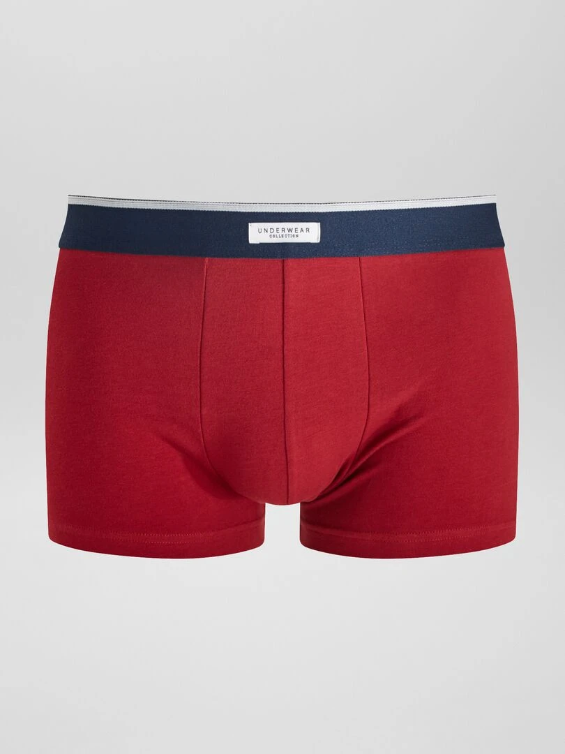 Lot 3 boxers stretch   Bleu/rouge/gris