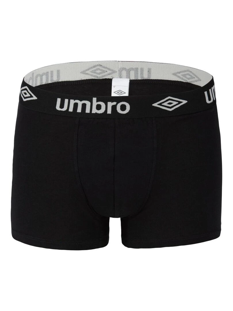 Lot de 3 Boxers coton uni homme Umbro   Noir