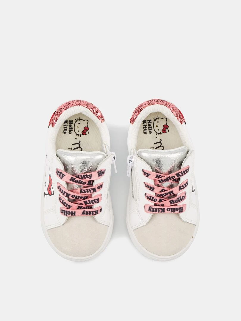 Mini Simone Hello Kitty Glitter Rose   Blanc