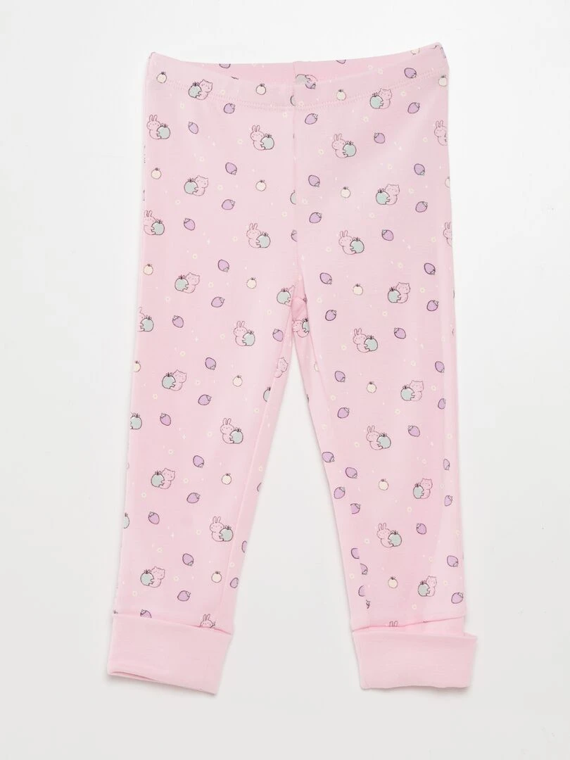 Ensemble de pyjama t shirt + pantalon   2 pièces   Rose