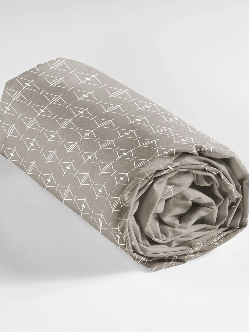 Drap housse Collection Aris geometrix Beige
