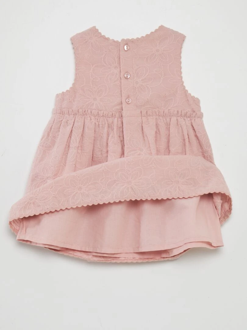 Robe en broderie anglaise   Violet