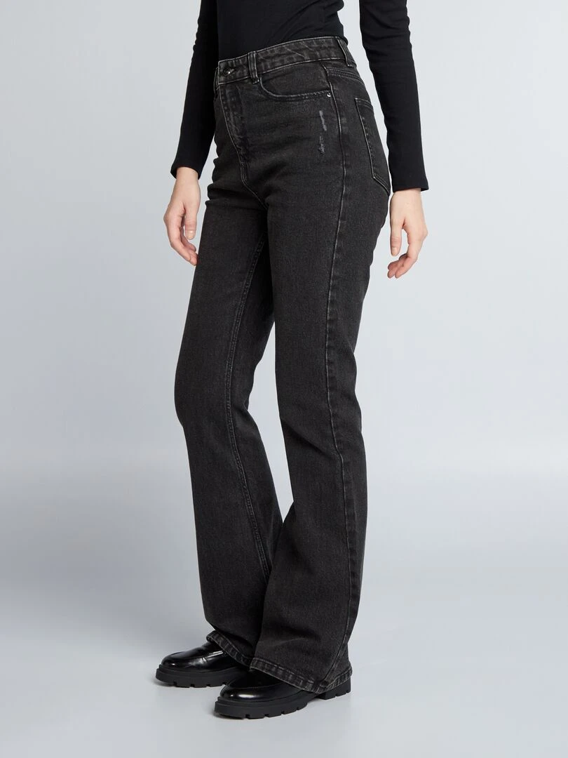 Jean flare/bootcut à taille haute Noir