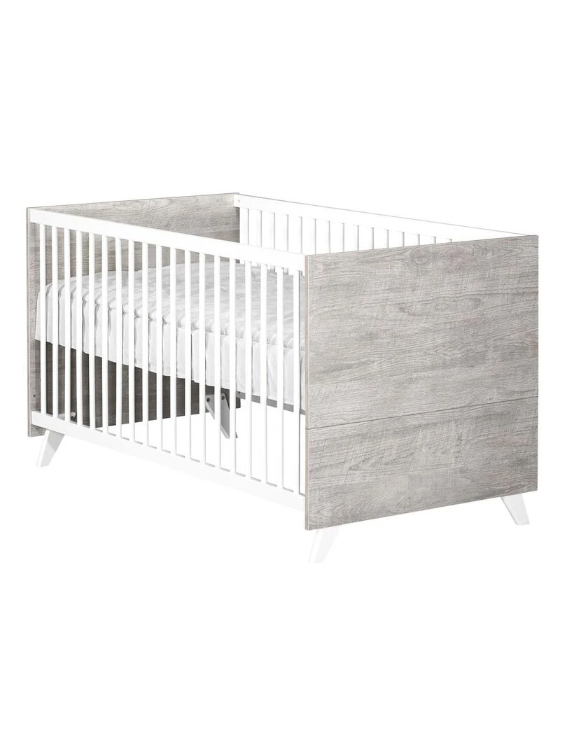 Lit évolutif SCANDI BABYPRICE Blanc Gris