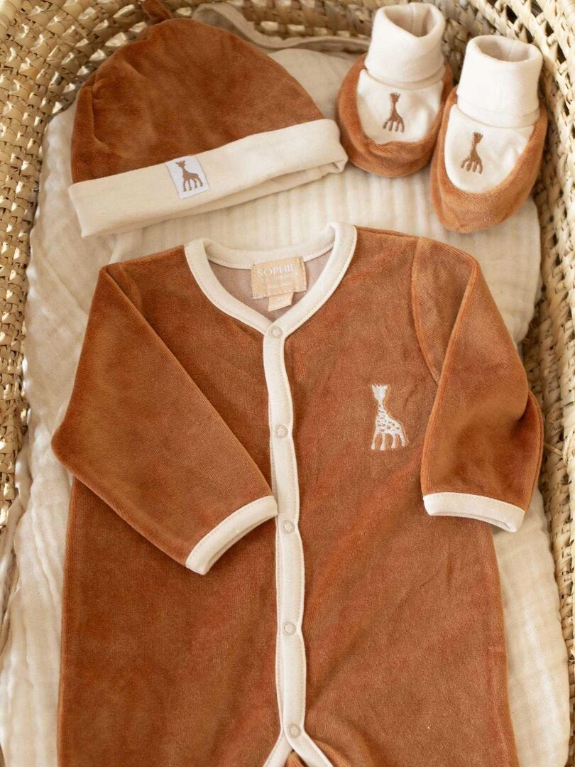 Bonnet naissance   Marron clair