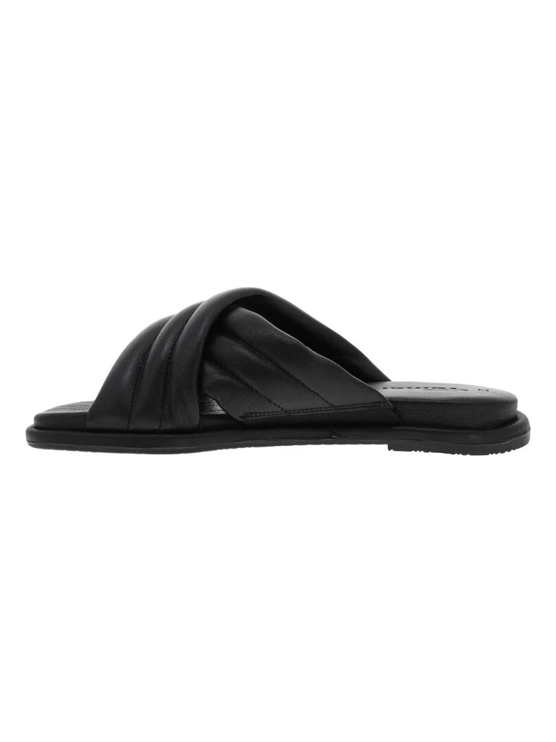 TAMARIS   Mules cuir talon plat   Noir