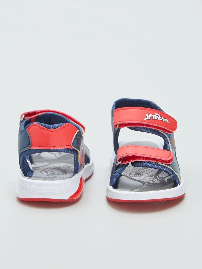 Sandales scratchées 'Spiderman'   Bleu/rouge