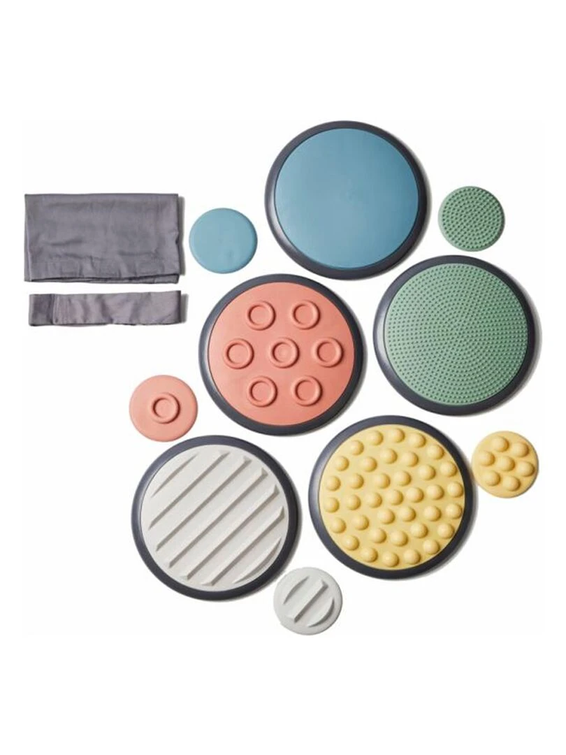 Disques tactiles et sensoriels Nordic Set de 10 Multicolore