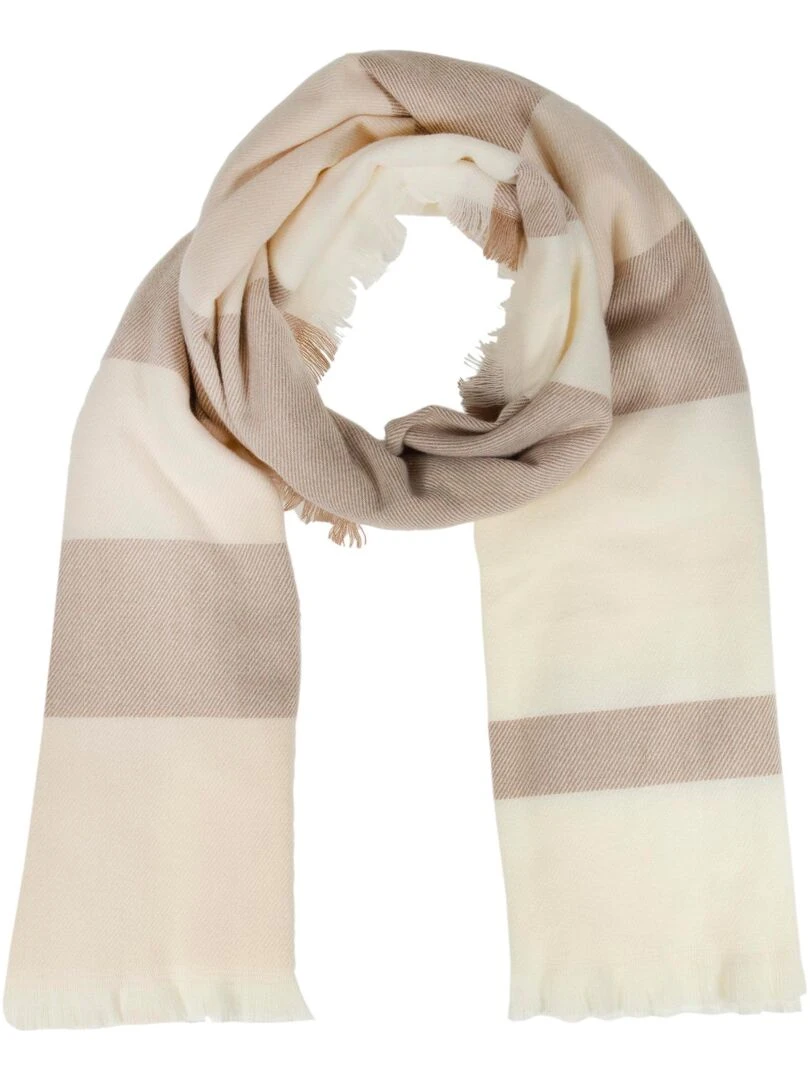 Écharpe plaid Femme Soft Touch Crème Multicolore