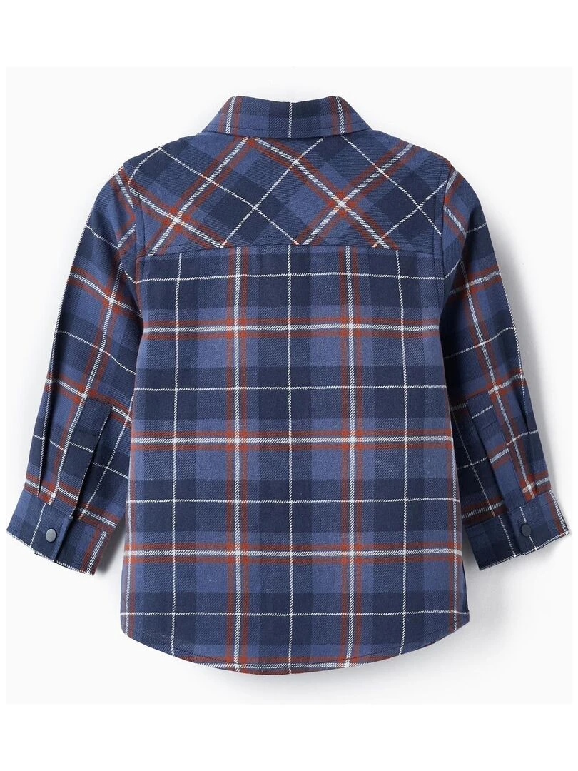Chemise à Carreaux en Flanelle pour Bébé Garçon manches longues ACE CLUBS Bleu foncé