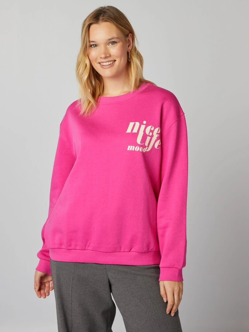 Sweat imprimé Rose