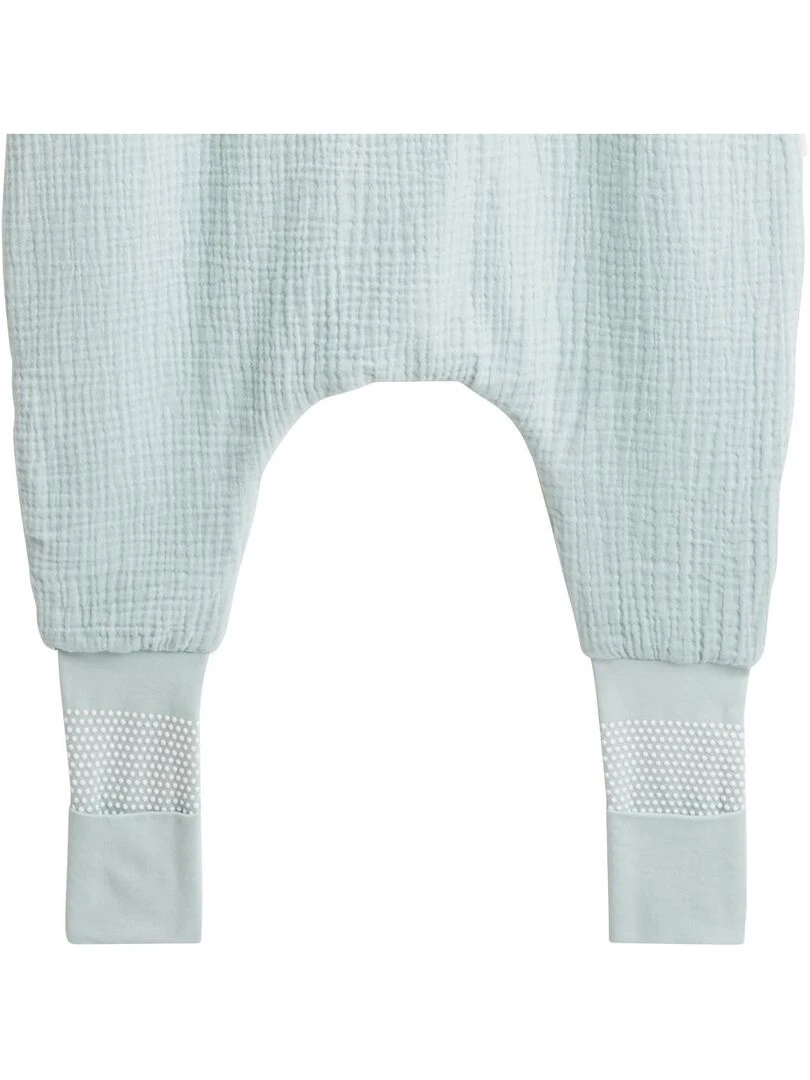 Turbulette d'été en gaze de coton avec pieds retroussables Iskia   Ecru