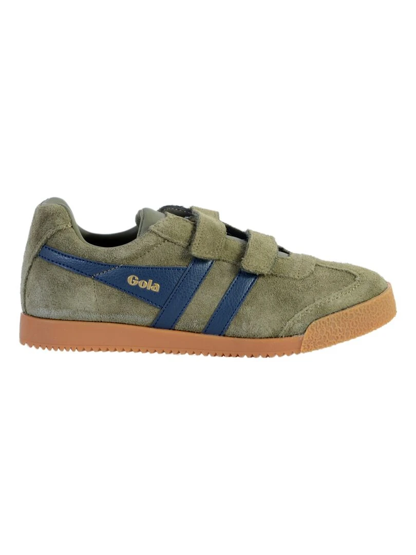 Basket Gola Enfant Harrier Velcro Vert