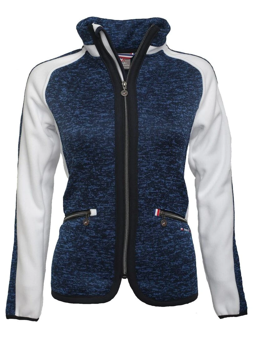 Blouson polaire femme ASPHERE Noir Bleu marine Blanc