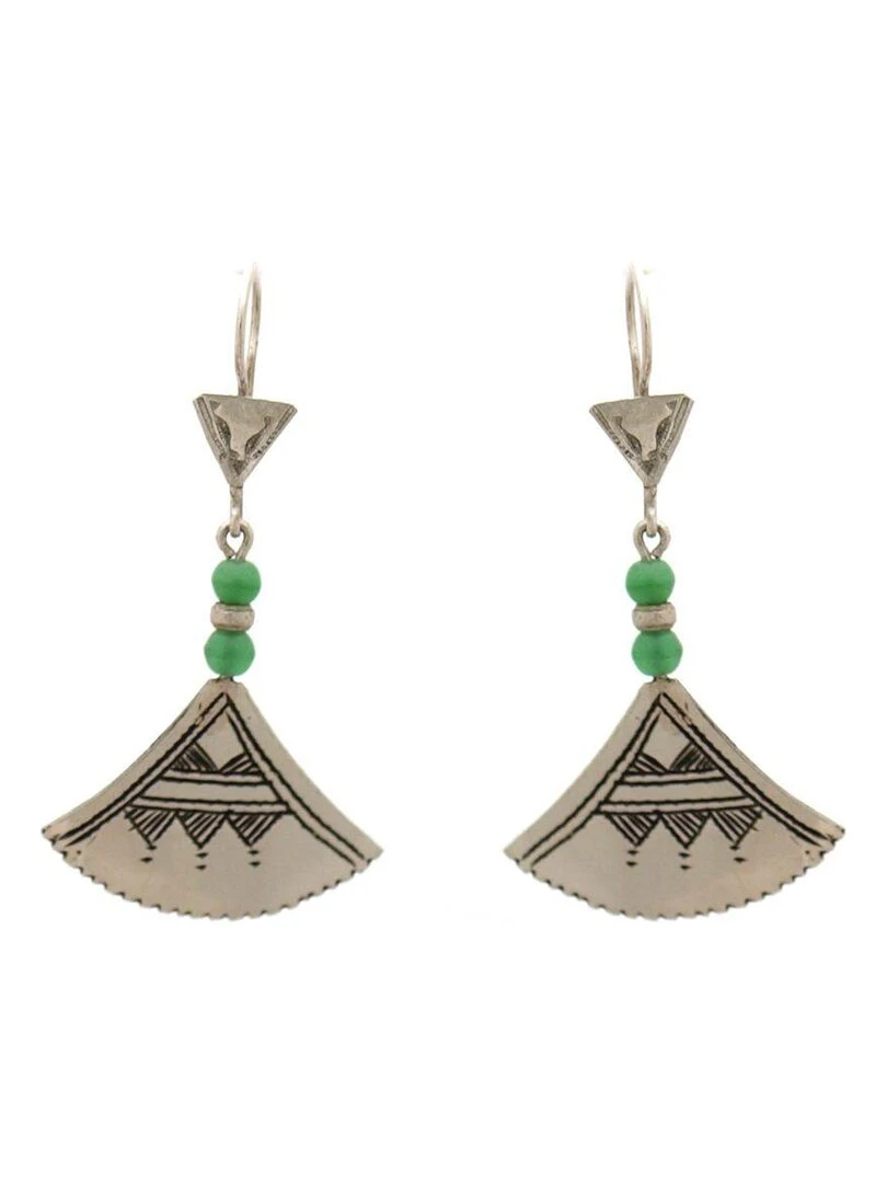 Boucles d'oreilles touareg shat shat Vert