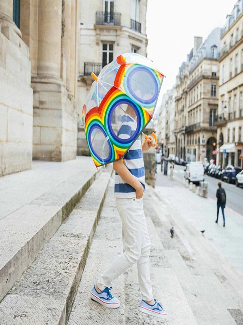 Parapluie Enfant Transparent Arc en ciel N/A